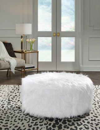 Ashley A3000334 White Ottoman