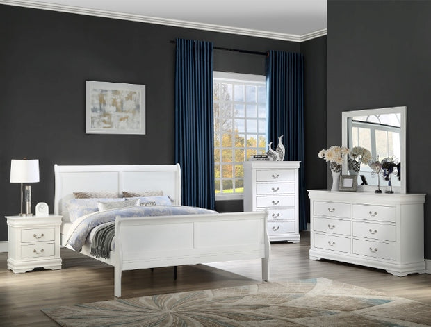 B3650 WHITE LOUIS PHILIP BEDROOM SET