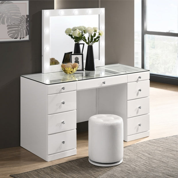 B4850 WHITE AVERY VANITY SET