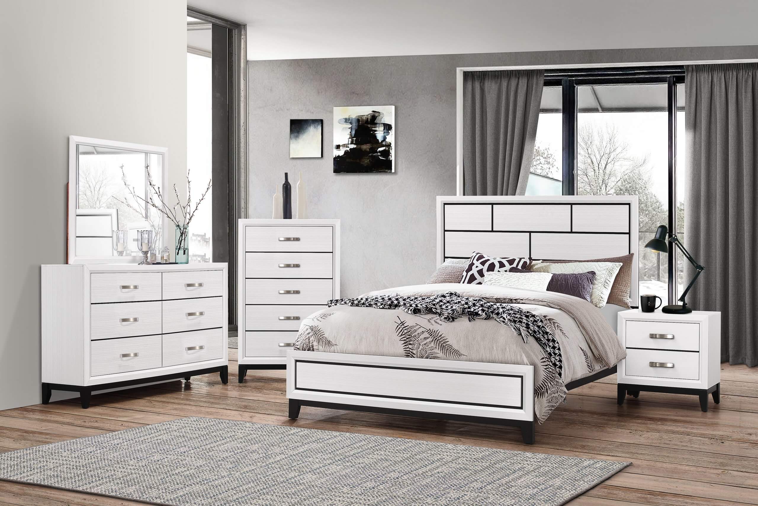 B4610 AKERSON CHALK WHITE BEDROOM SET