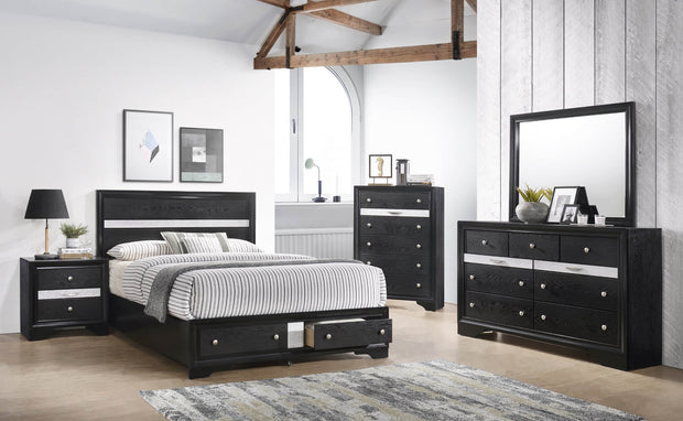 B4670 REGATA BLACK BEDROOM SET