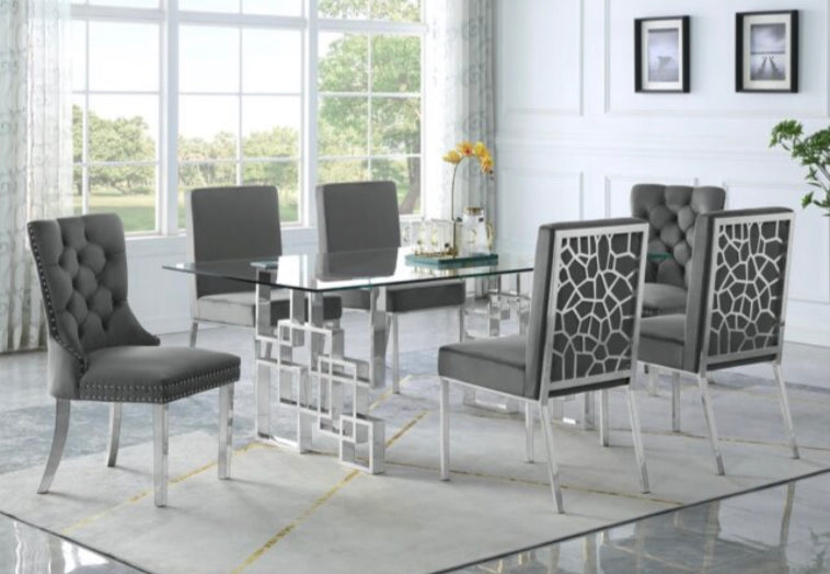 Alexis Grey Dining Table Set