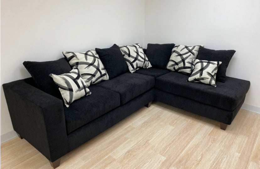 110 Black Sectional