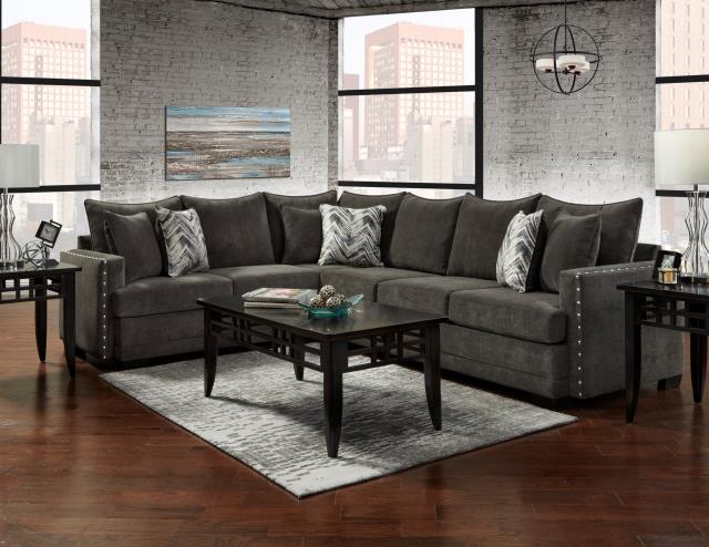1680 Chevy Charcoal Grey Sectional