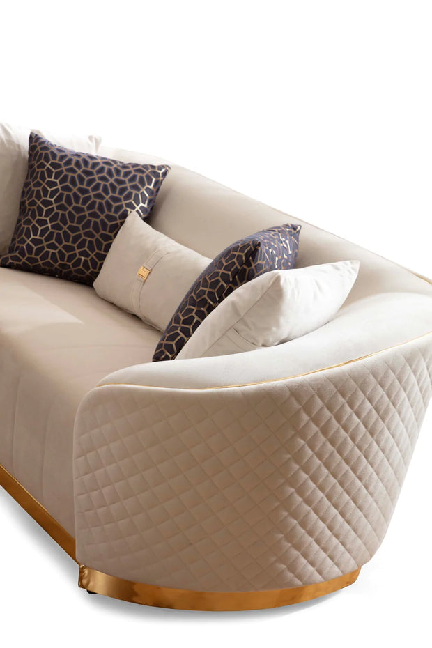 Aster Ivory Velvet Sofa & Loveseat