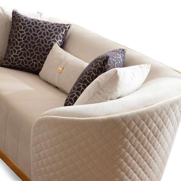 Aster Ivory Velvet Sofa & Loveseat