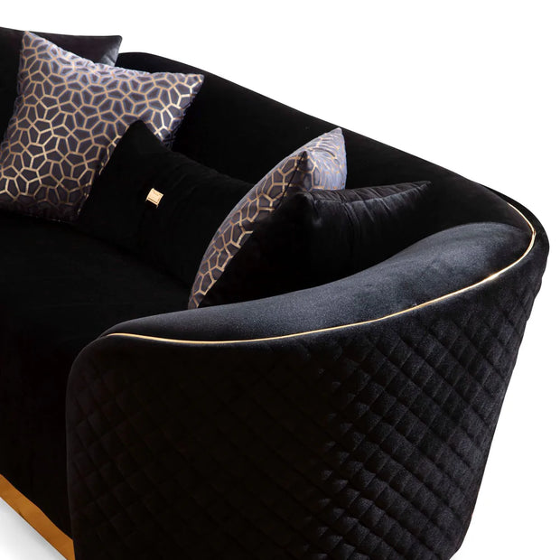 Aster Black Velvet Sofa & Loveseat