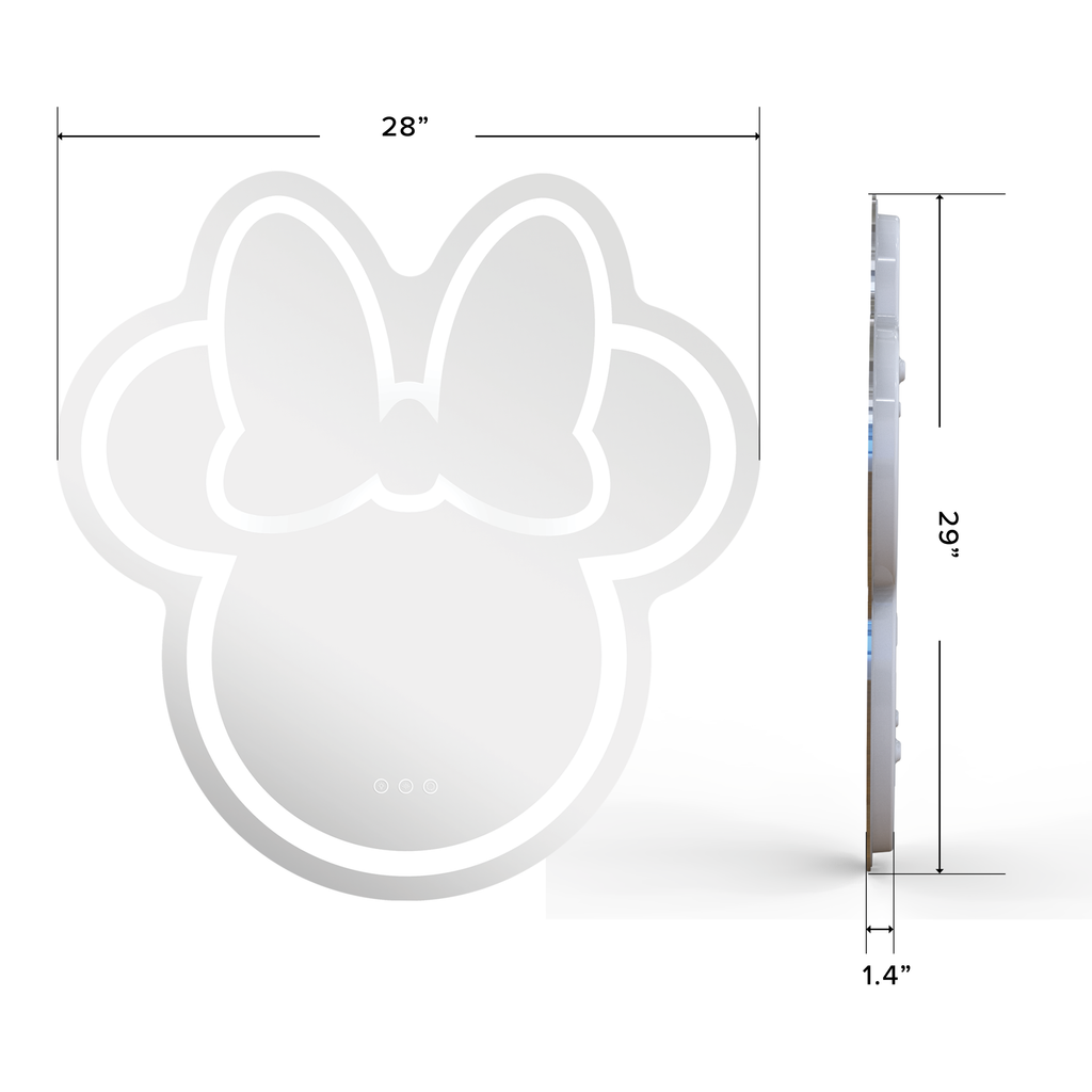 Espejo de pared LED Minnie Mouse