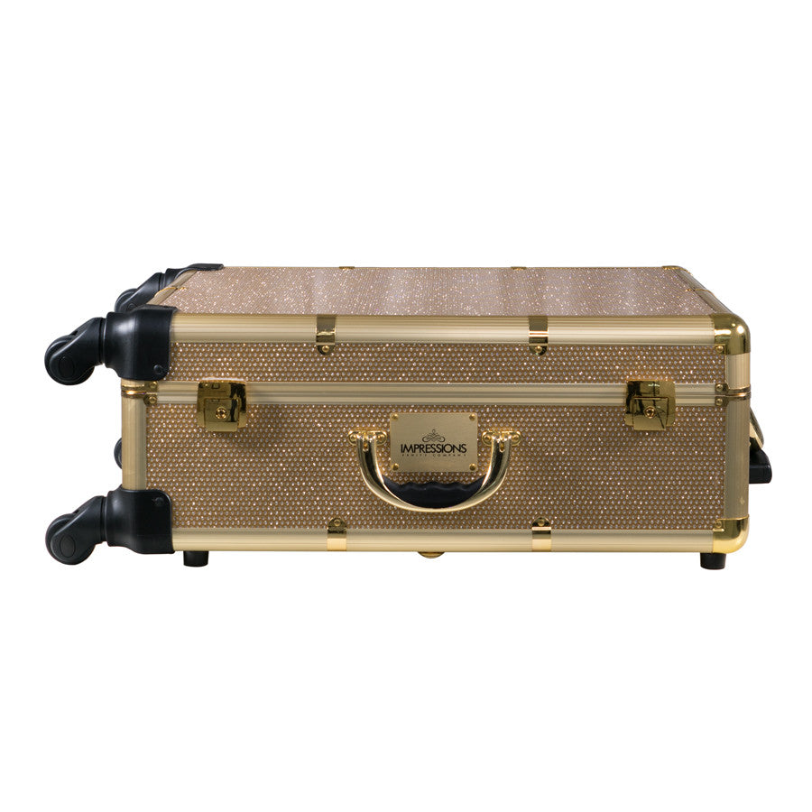 SlayCase Pro Vanity Travel Train Case with Stand in Champagne