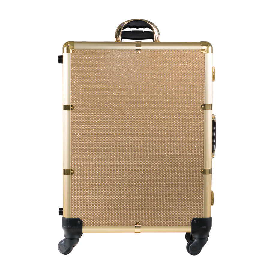 SlayCase Pro Vanity Travel Train Case with Stand in Champagne