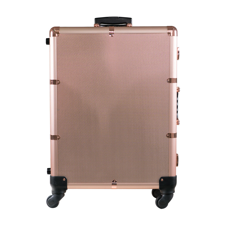 SlayCase® XL Vanity Travel Train Case in Rose Gold Bling