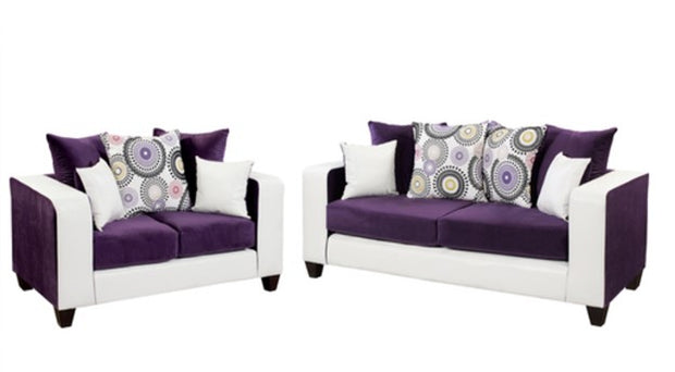 300 Purple Sofa and Loveseat