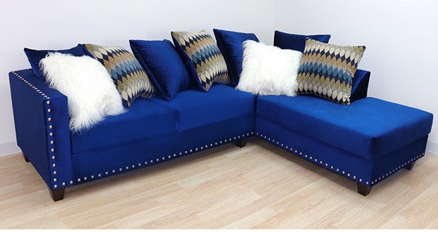 2019 Blue Sectional Nailheads