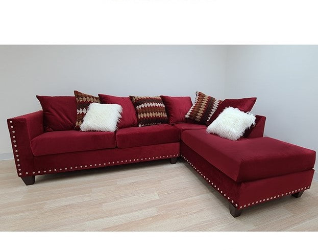 2019 Red Sectional Nailheads