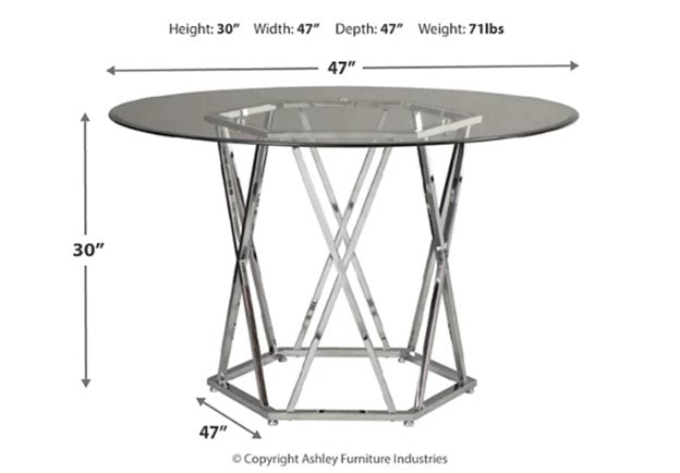 Ashley D275 Madanere White Dining  Set