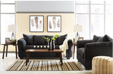 Ashley 75008 Darcy sofá negro y loveseat