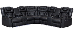 Alexa2023 Black Reclining Sectional