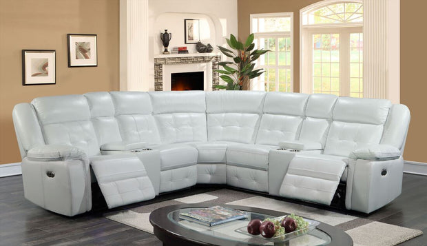 Amazon2024 Power White Reclining Sectional