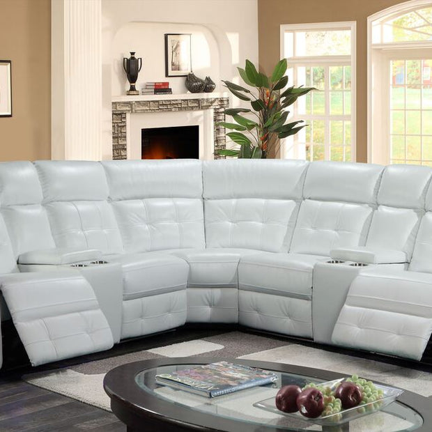 Amazon2024 Power White Reclining Sectional