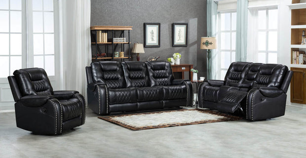 Ashley2001 Oversized Black Reclining Set