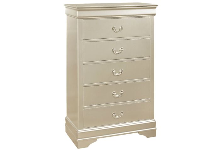 Louis Philip Champagne 7pc Bedroom