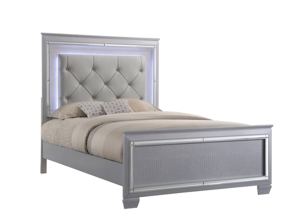 B7100 CAMA LILLIAN GRIS PLATA