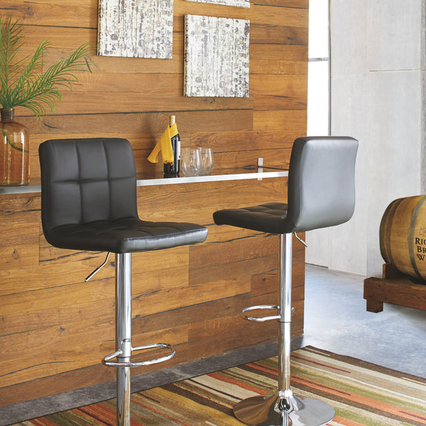 Ashley D120-130 Black Barstools