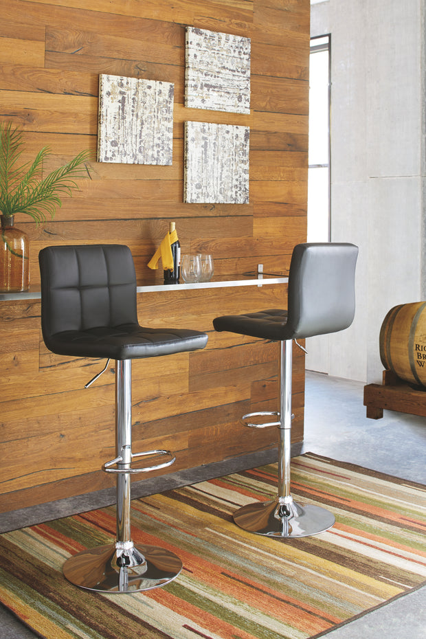 Ashley D120-130 Black Barstools