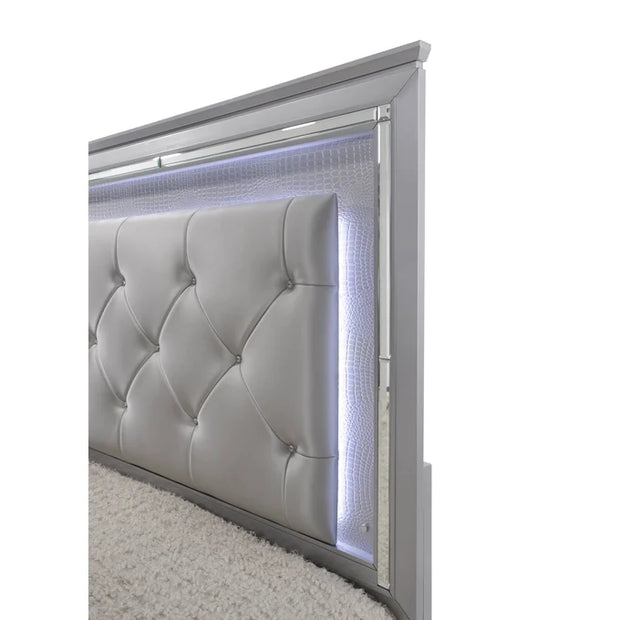 B7100 CAMA LILLIAN GRIS PLATA