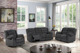 Dynamo Charcoal Grey Reclining Set