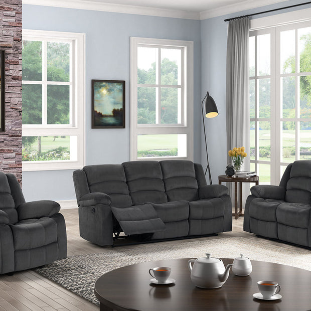 Juego de sillón reclinable gris carbón Dynamo