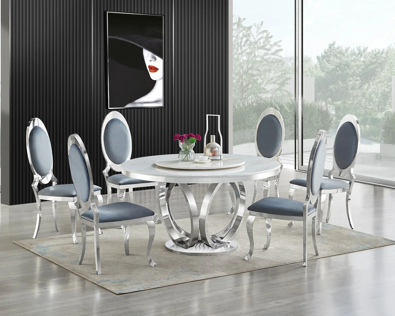 D615 Grey Maxi Table Set