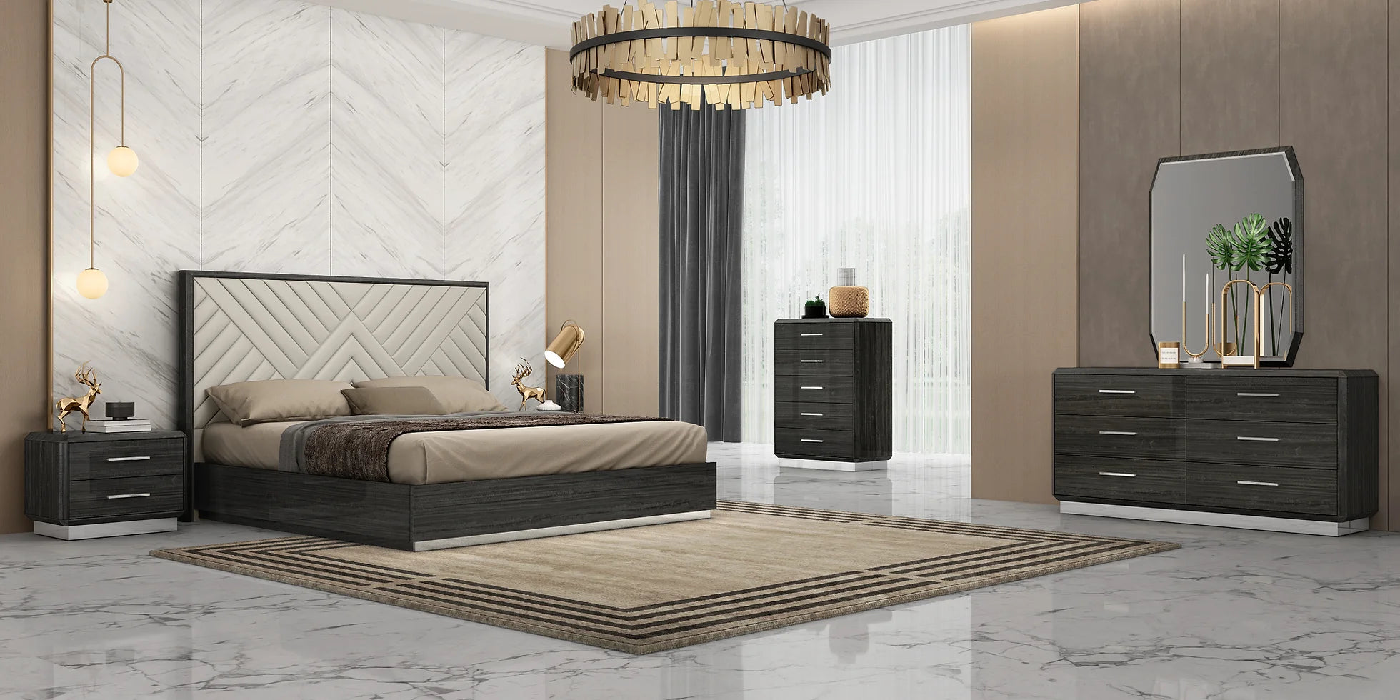 B90 Grey Dion Bedroom Set