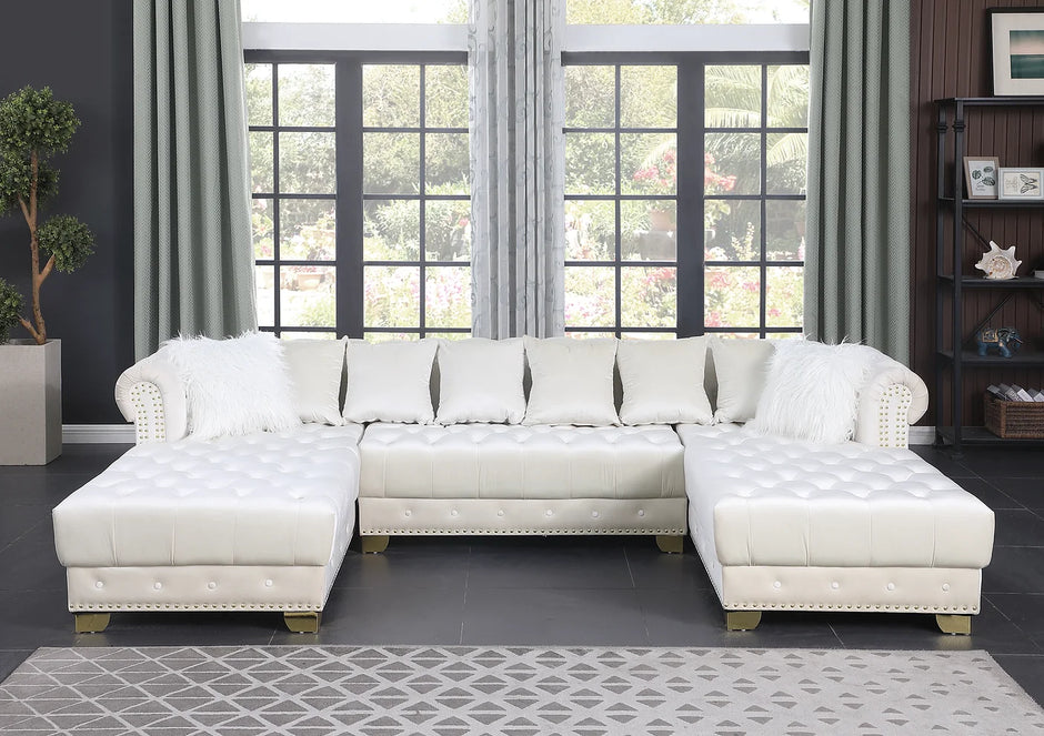 S6350 Jordan II White Sectional