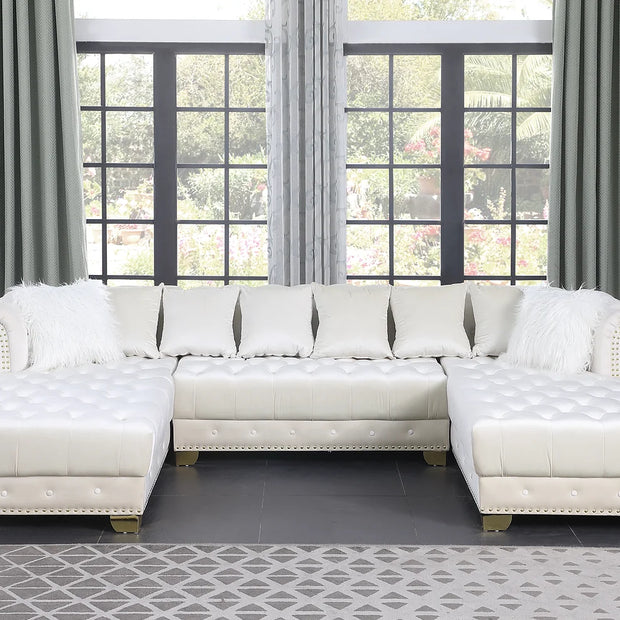 S6350 Jordan II White Sectional