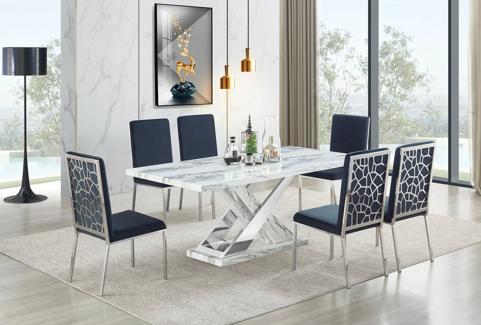 D610 Black Viva Dining Set