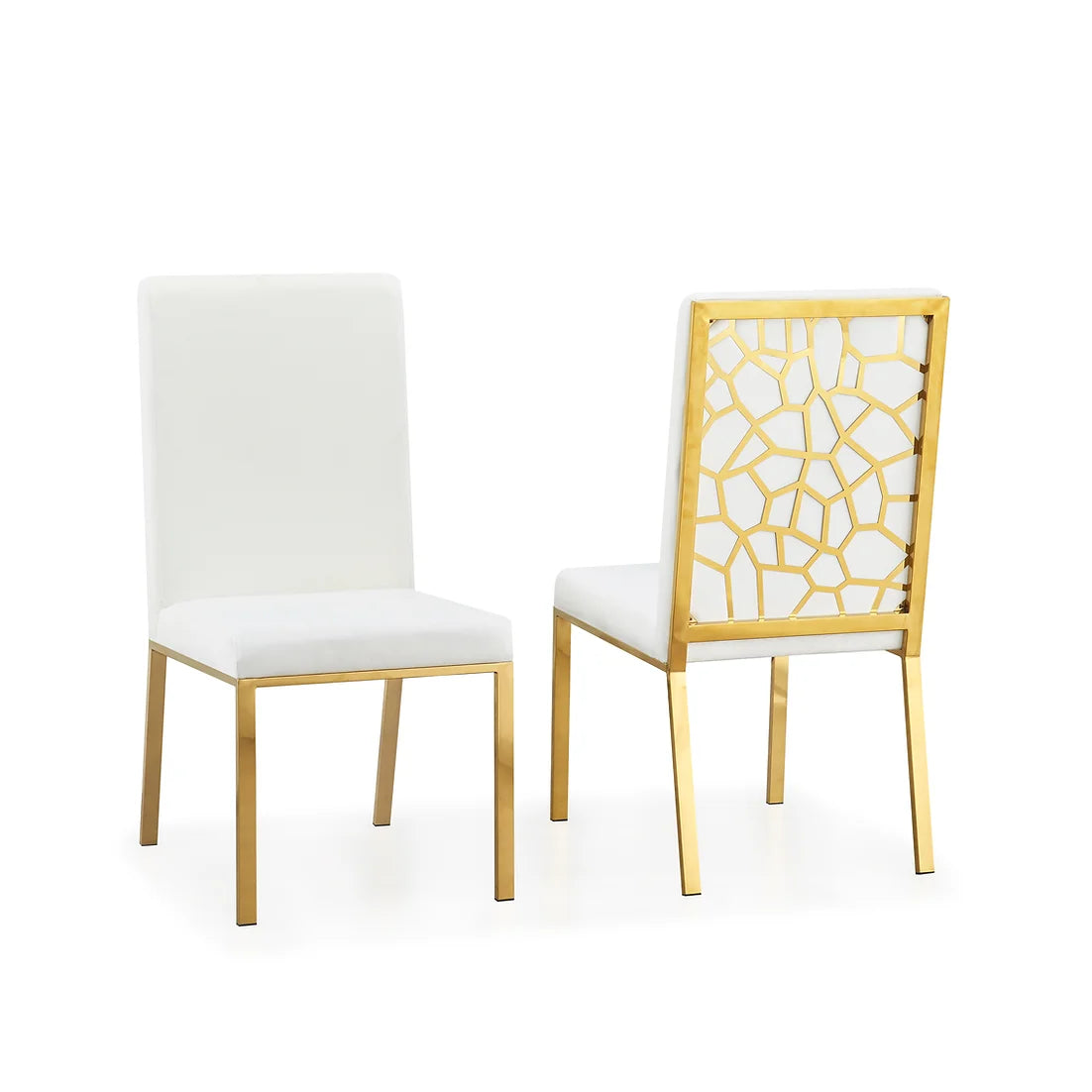 D610 White/Gold Viva Dining Set