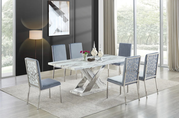 D610 Grey Viva Dining Set