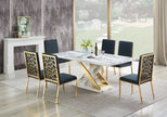 D610 Black/Gold Viva Dining Set