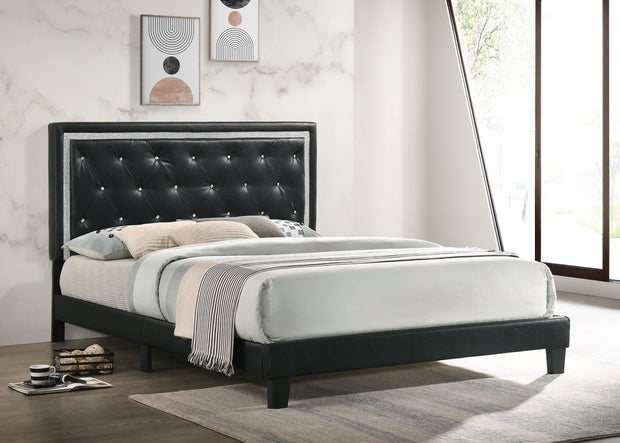 Cama Pasión Cuero Negro