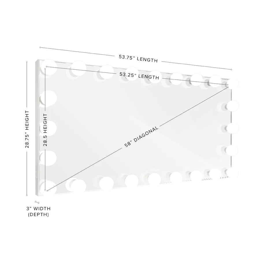 Hollywood Glow Panorama Extra Wide Vanity Mirror