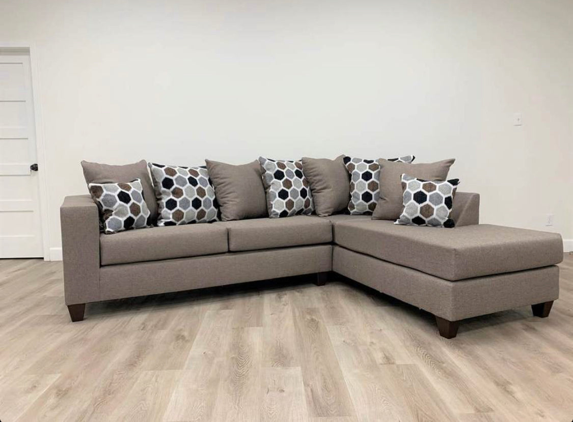 110 Coffee Brown Sectional