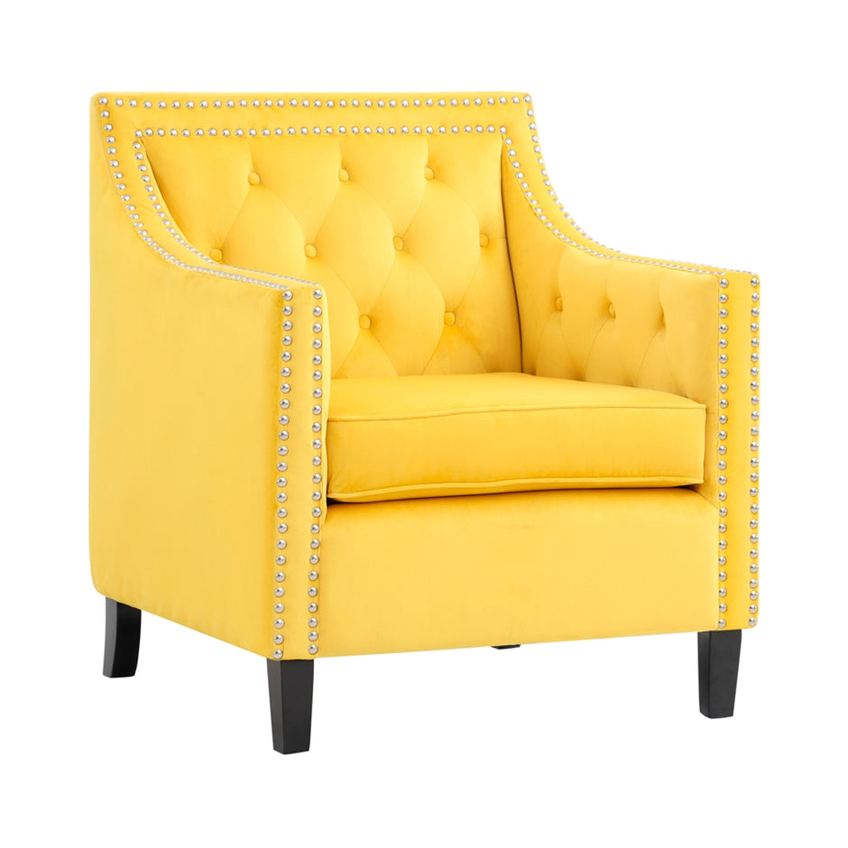 1297YW Silla decorativa amarilla 