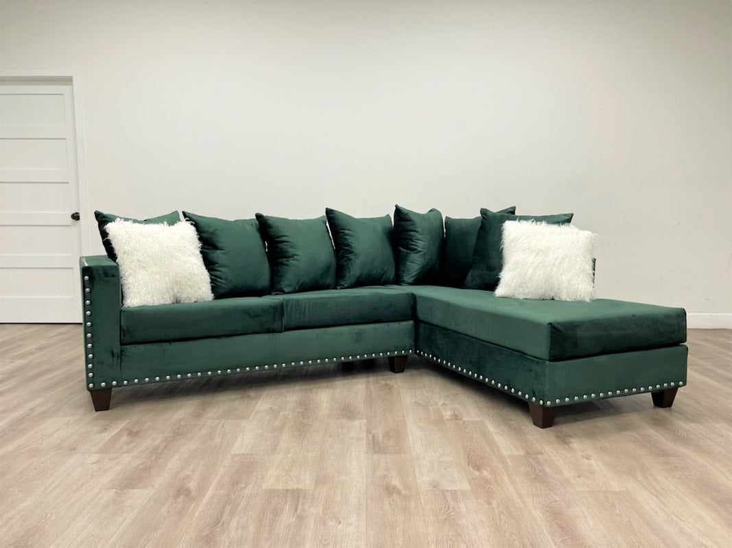 200 Green Sectional Nailheads
