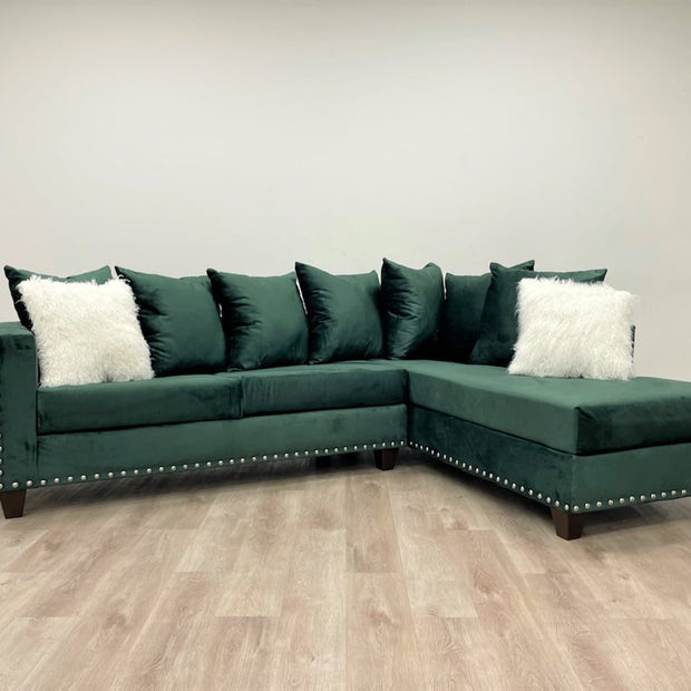200 Green Sectional Nailheads