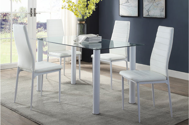 5538 Florian White Dining Set