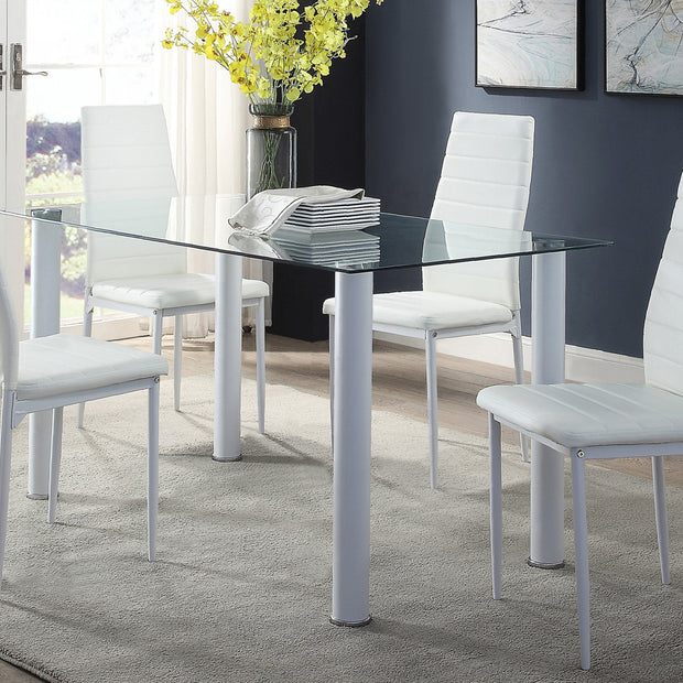 5538 Florian White Dining Set