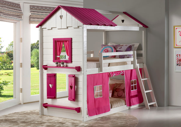 1570-TTWP_1575-TP Twin/Twin Sweetheart Tent BunkBed
