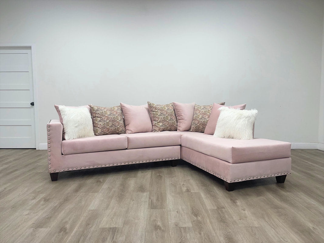 200 Pink Sectional Nailheads