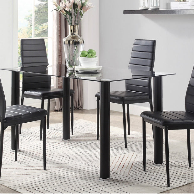 5538 Florian Black Dining Set